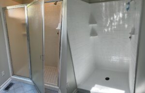 Shower Refinishing before and after in dayton, oh